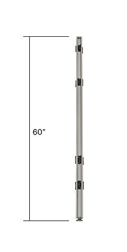 GOF 5ft / 60" H T-Post, Office Partition Connectors: L-Post, T-Post, X-Post, Wall Mount Intended to use Full Fabric or Partial Glass Series, Connector only