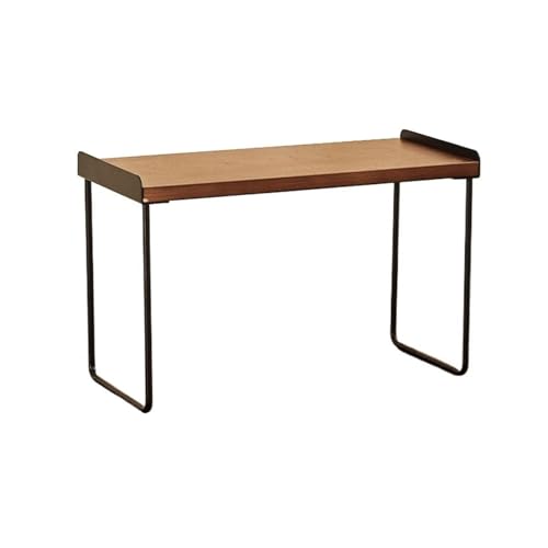 Display Storage Shelves Office Desk Wooden Bookshelf Home Storage Rack with Stainless Steel Bracket Freestanding