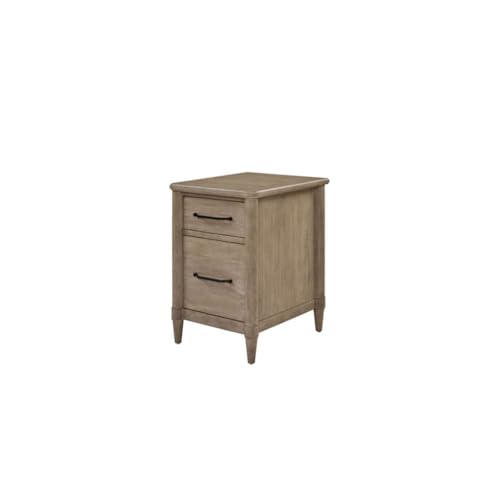 Hassyee Transitional Style 2 Drawer Filing Cabinet with Two Spacious Drawers for Letter and Legal-Size Files, Vertical Solid Wood File Cabinet with Smooth Ball-Bearing Glides