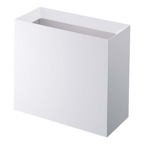 YAMAZAKI Home Tower Trash Can - Modern Garbage Waste Basket with Handle for Kitchen Bedroom Bathroom Office - Wide - Abs Plastic - 4 Gallons, 15 Liters