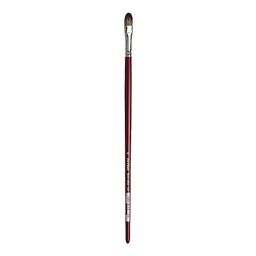 da Vinci Oil & Acrylic Series Oil Paint Brush, Filbert Russian Black Sable, Size 12 (1845-12)