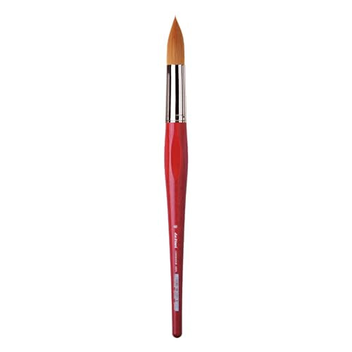 da Vinci Watercolor Series 5580 CosmoTop Spin Paint Brush, Round Synthetic with Red Handle, Size 40 (5580-40)