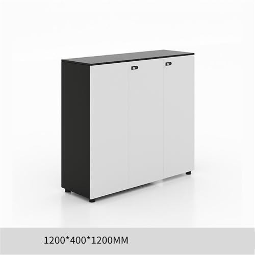 YXIANG56Q Filing Cabinet Heightened with Partition Office Double Door Storage Cabinet File Wooden with Lock Storage Data Three Cabinets Door Storage Cabinet