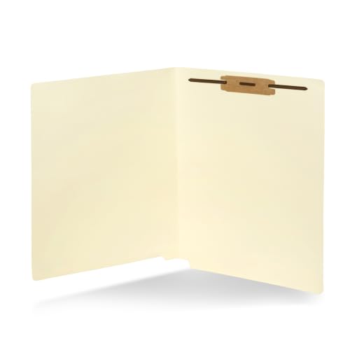 Blue Summit Supplies 50 End Tab Fastener File Folders, 1 Fastener, Manila