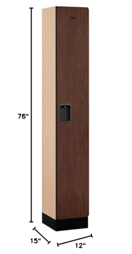 Salsbury Industries Single Tier Designer Wood Locker, Mahogany, 6' 1" x 15"