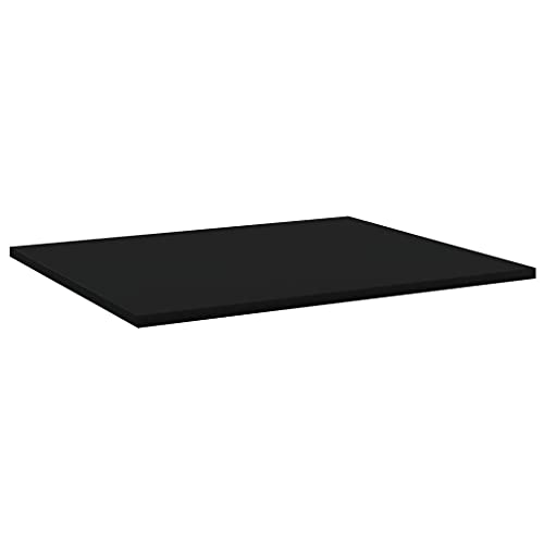 WXGTBKPR Set of 8 Wall Mounted Shelves, 23.6 Inch Engineered Wood Storage Board for Books and Display, Matte Black Minimalist Shelving Unit (Brackets Not Included)