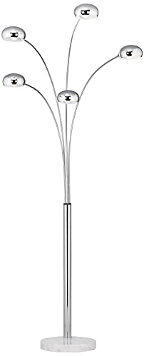 Possini Euro Design Infini 78" Tall Chrome Arc Floor Lamp with Smart Socket
