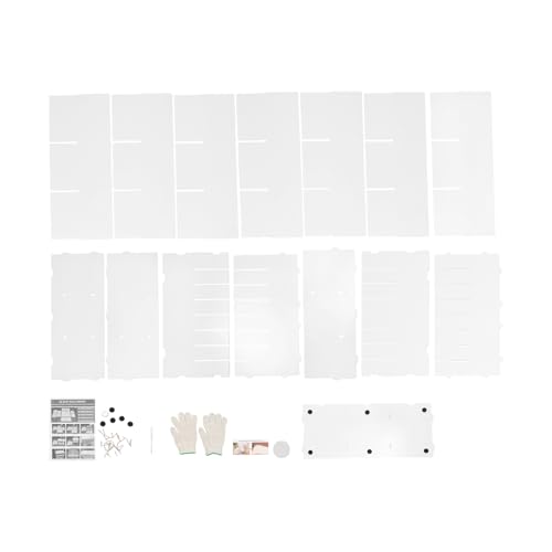 MhdunueSK Literature Organizer,Desktop File Sorter Mail Center,Paper Storage Cabinet with 24 Slots Compartments,Suitable for Home School Office (24 Slots White)