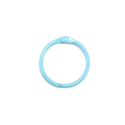 Binder Rings 100pcs Loose-Leaf Ring Calendar Notebook Accessories Opening Iron Binder Clips for School Home Office(Sky Blue)