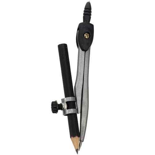 MENGKK Drafting Compasses Geometry Set for Students Compas Metal Compass Drafting Tools Circle Drawing Tool Metal Compass for Geometry(Black)