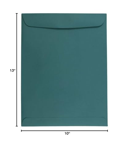 JAM PAPER 10 x 13 Open End Catalog Premium Envelopes - Teal - Bulk 250/Box