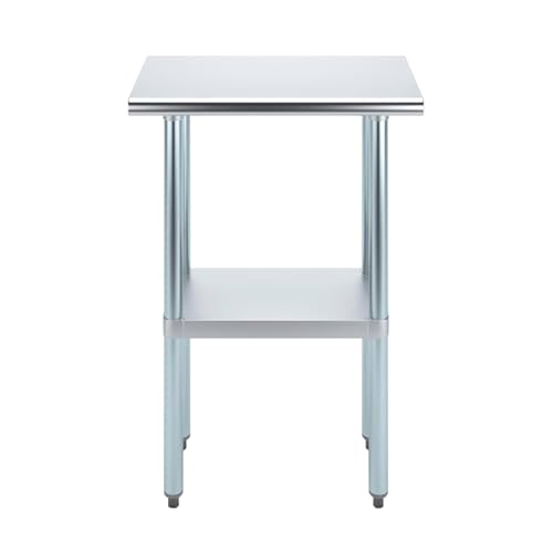 KPS Stainless Steel Work Table with Undershelf – 14" x 24" NSF Certified