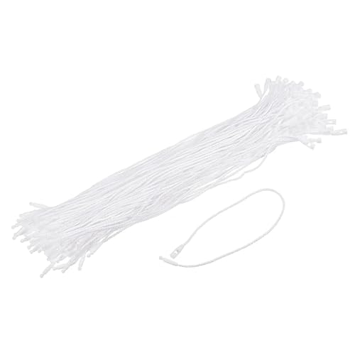 1000pcs Cotton Hang Tag String Snap Lock Pins Price Fastener Loop Tags Ties for Bags