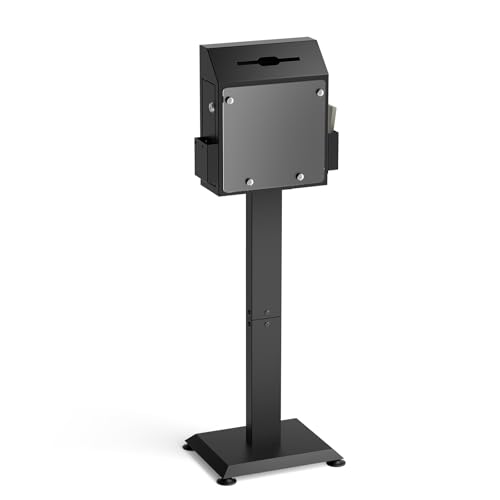 POCHAR Suggestion Box with Stand, Metal Donation Boxes for fundraising