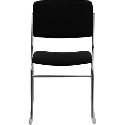 Flash Furniture Hercules Fabric Stackable Chair, Black