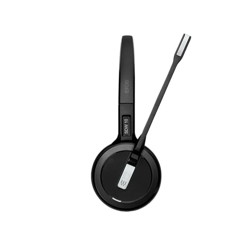 Sennheiser SDW 5013 (506580) - Wireless DECT Headset for PC/Softphone Connection Dual Microphone Ultra Noise Cancelling, Black