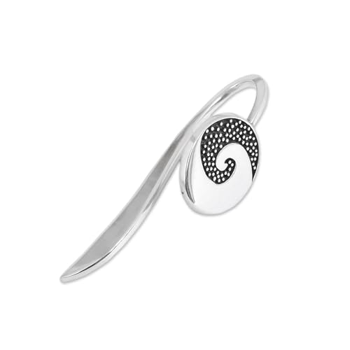 NOVICA Handmade Artisan Sterling Silver Bookmark Wave of Stories Spiral