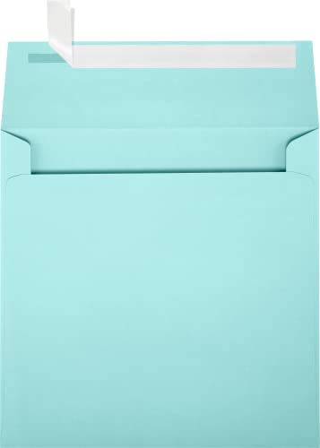 LUXPaper Square Invitation Envelopes | Peel & Press | 5 1/4" x 5 1/4" | Seafoam Blue | 80lb. Text | 1,000 Qty