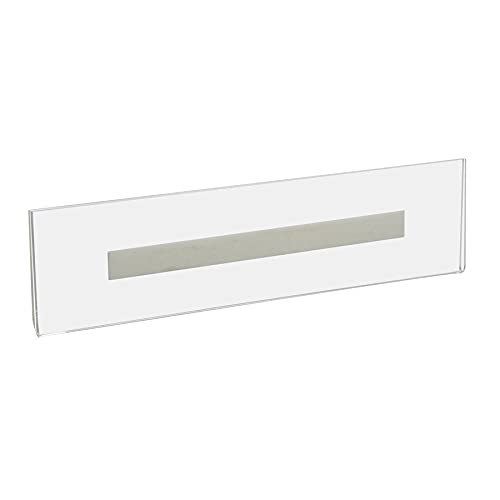Plastic Products Mfg – Acrylic Name Plate Holder – 8.5" x 2" Wall Mount Nameplate Holder for Doors – Clear Acrylic Name Plate Display for Office Walls (10 Pack)