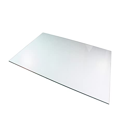 Floortex Glaciermat Carpet & Hard Floor Chair Mat, 36" x 42", Crystal Clear Glass (FC123642EG)