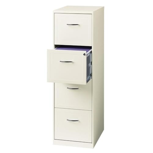 Hirsh Industries Value Pack (Set of 2) 18" Deep 4 Drawer Vertical File Cabinet in Pearl White