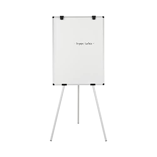 Bi-Office Earth Kyoto Flipchart Tripod Non Magnetic Easel, 70 x 100 cm (Euro Size), Dry Wipe Surface, Aluminium Frame