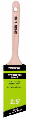 Shur-Line 2.5" Synthetic Blend Better Angled Paint Brush with Wood Handle - Quantity of (4)