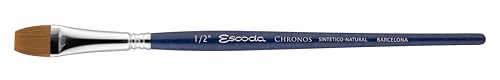Escoda | Watercolour | Chronos series | Size 1/4,1/2,4,12 | Synthetic-Natural (90% Synthetic - 10% Red Sable) Toray-Mix (90% Gold Toray - 10% Red Sable) | Round pointed + Flat + Dagger Striper +Rigger
