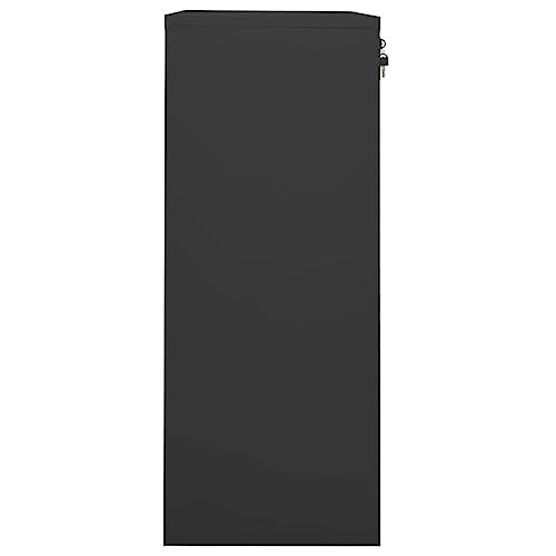 vidaXL Office Cabinet Anthracite 35.4"x15.7"x40.2" Steel