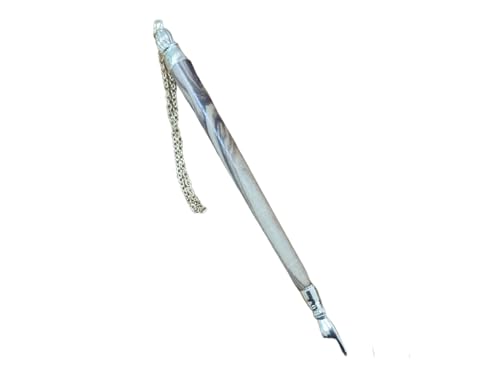 Authentic Olive Wood Torah Pointer Yad with Chain - 8" Handcrafted Book Marker for Scripture Reading