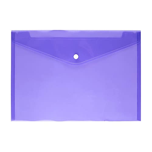 AEYSD-456 Filing Envelopes A4 Clear Document Bag Paper File Folder Stationery School Office Case 6 Colors Plastic Folders (Color : 1)