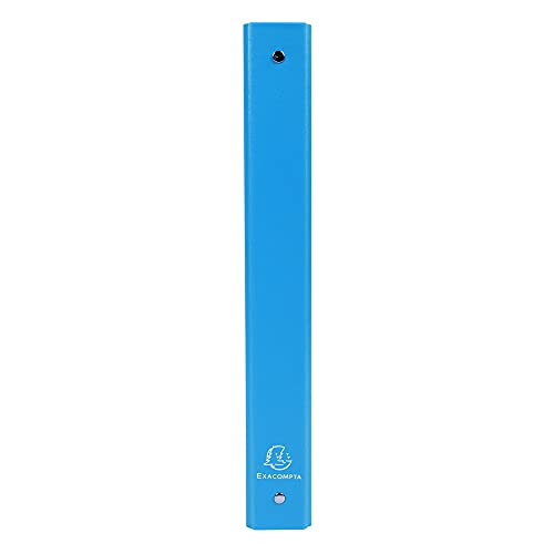 Exacompta - ref. 51471E - Box of 20 Rigid PP Binders - 4 Round Rings Diameter 30 mm - Spine 40 mm - External Dimensions: 32 x 26 cm - File Format A4 - Colour: Light Blue