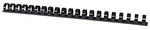 Binding Combs Office Products A4 16mm (145 Sheets) 100pcs Black/Presentation/Type-21 Rings/Kind-Spiral/Material-Plastic/Colour-Black/Format-A4 / Size-16mm