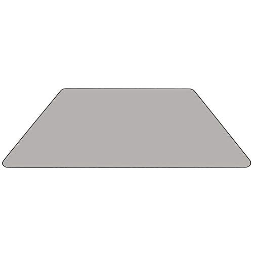 EMMA + OLIVER Gray 45x22.5 Trapezoid Adjustable Height Activity Table
