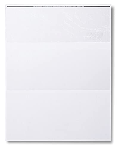 ABC Blank Check Stock Paper - Computer Voucher Checks - Versa Check Refills - Check on Top - Stub on Bottom - Stock Payroll Sheets - Laser Printer Compatible - Ideal for Home Business (500, Gray)