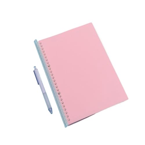 ASWRTYJO 10 Hole Loose Leaf Clamp Color Detachable Horizontal Line Replacement Core Drawing Rod Book(white-Dinosaur Doodle4)