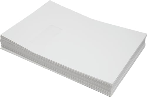 LUXPaper 9 x 12 Open End Window Envelopes | Peel & Press | White Linen | 80lb. Text | 250 Qty