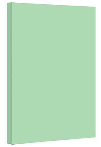 Green Pastel Color Card Stock | 67Lb Cover Cardstock | 8.5" x 14" Inches | 50 Sheets Per Pack