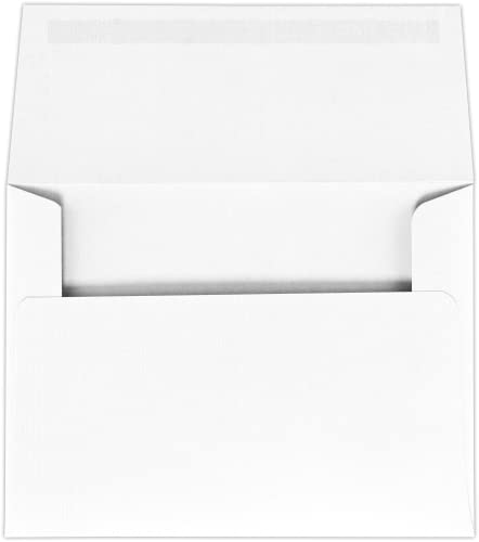 LUXPaper A6 Invitation Envelopes | Peel & Press | 4 3/4" x 6 1/2" | White Linen | 80lb. Text | 1,000 Qty