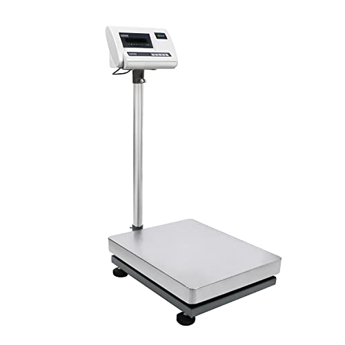 U.S. Solid 460 lb x 0.02 lb Digital Bench Scale, 304 Stainless Steel Postal Package Shipping Scale, 210 kg Capacity, 10 g Accuracy, 16 x 20 in Platform, Lb/Kg Conversion Supported