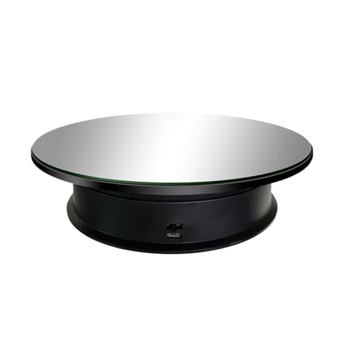 POGHDBXA Display Turntable, Electric Rotating Mirror Display Stand, Max 3kg