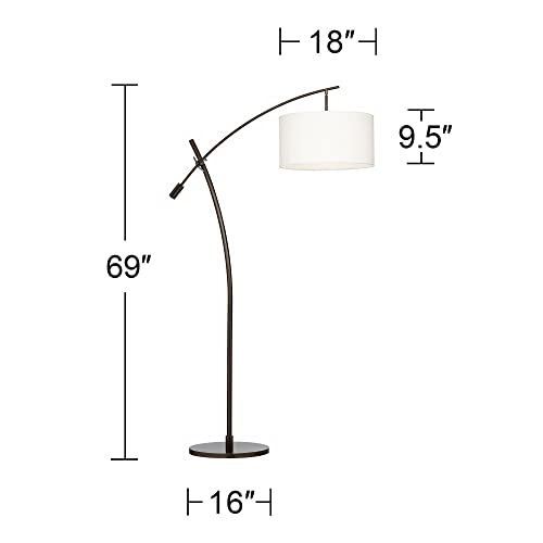 Raymond Bronze Boom Arc 69" Tall Floor Lamp with USB Dimmer