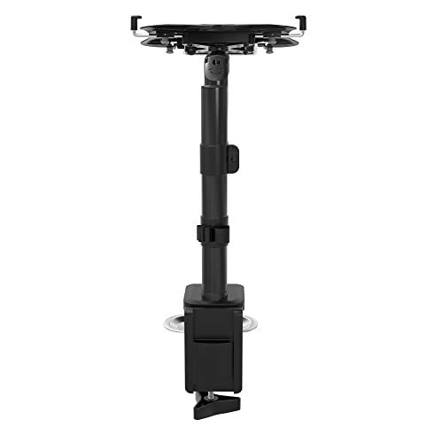 CTA Digital Laptop Desk Mount – Articulating Desk Mount Clamp for Laptops with Built-in Cooling Fan (LT-DMCGCF)