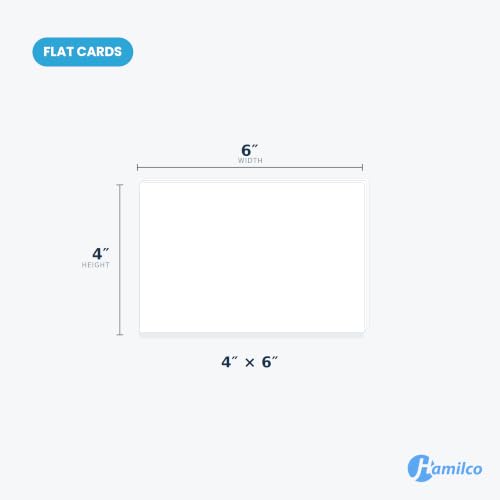 Hamilco White 100lb Cover Heavy 4x6 Cardstock & Envelopes (100PK)