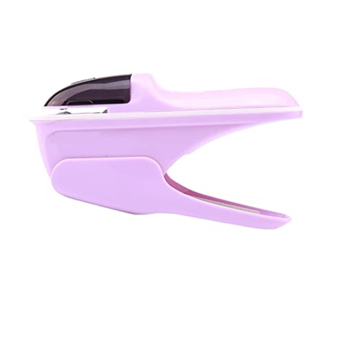 MENGKK Office Tape Dispensers Safe Binding Stapler Stapleless Stapler Stapling Machine Binding Stationery Supplies Bind 7sheets Paper(Purple)