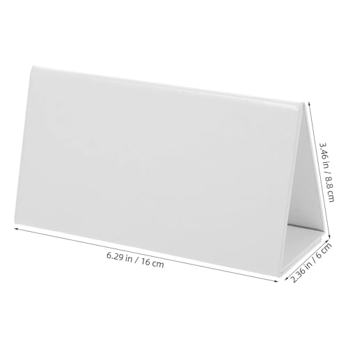White Blank Tent Place Cards 4Pcs Foldable Erasable Table Name Card Blank Seat Tent for Classroom Office Seating Place Cards Place Cards for Table Setting
