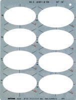 Dorapas Template E210 Oval Ruler for Isometric No. 5 31210