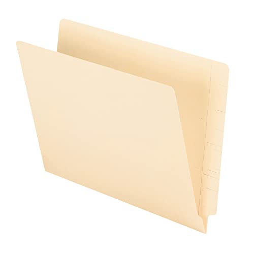 Office Depot® Brand 2-Ply End-Tab Folders, Letter Size, Straight-Cut Tabs, Letter Size, Manila, Box of 100