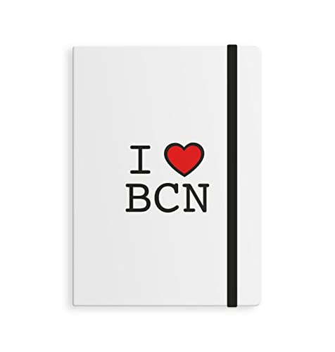 Dcasa Notebook with elastic band, I love bcn