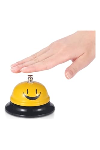 Reception Bell 8.5cm Diameter, Metal Desk Call Bell for Hotels, Cafes, Restaurants, Service Calls